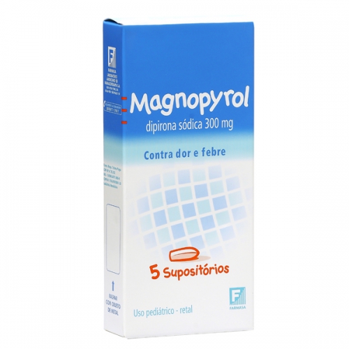Magnopyrol 300mg com 5 Supositorios
