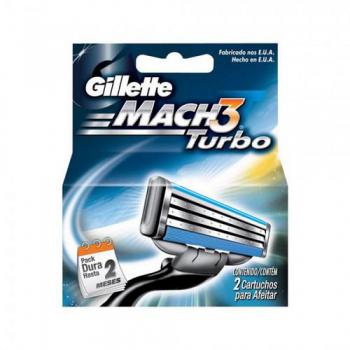 Carga Gillette Mach3 Turbo Com 2 Unidades