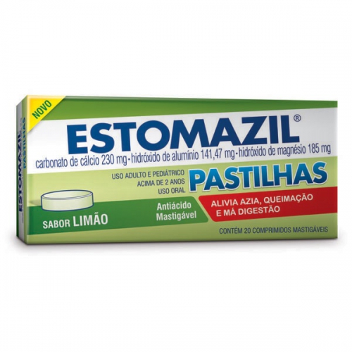 Estomazil Sabor limão com 20 Cápsulas Mastigáveis