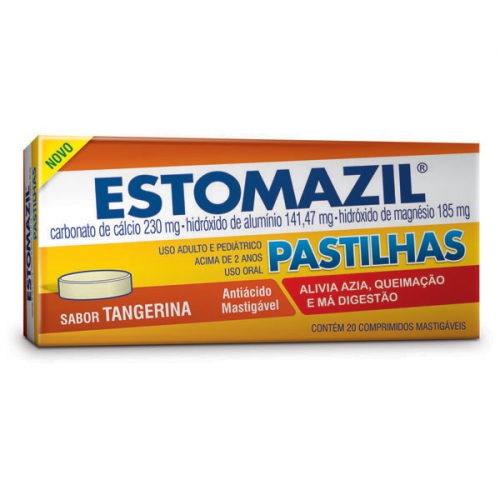 Estomazil Sabor Tangerina com 20 capsula Mastigaveis