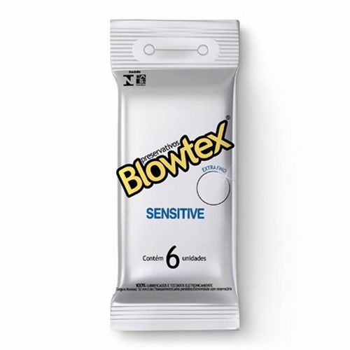 PRESERVATIVO BLOWTEX SENSITIVE EXTRA FINO COM 6 UN