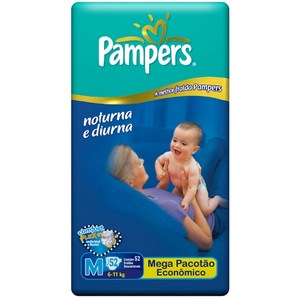 Fralda Pampers Noturna Diurna M Com 52 Unidades