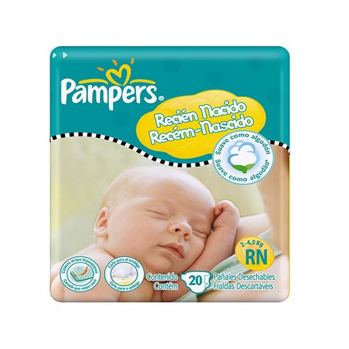 FRALDA PAMPERS NEW BABY RN C/20