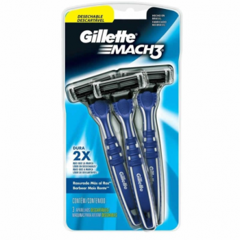 Aparelho de Barbear Gillette Mach3 Descartável 3 Unidades