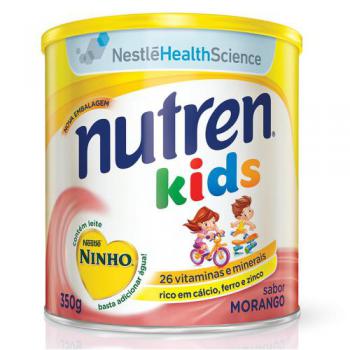 Complemento Alimentar Infantil Nutren Kids morango, lata, 350g