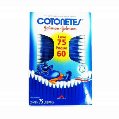 Hastes flexiveis cotonetes johnson & johnson c/75