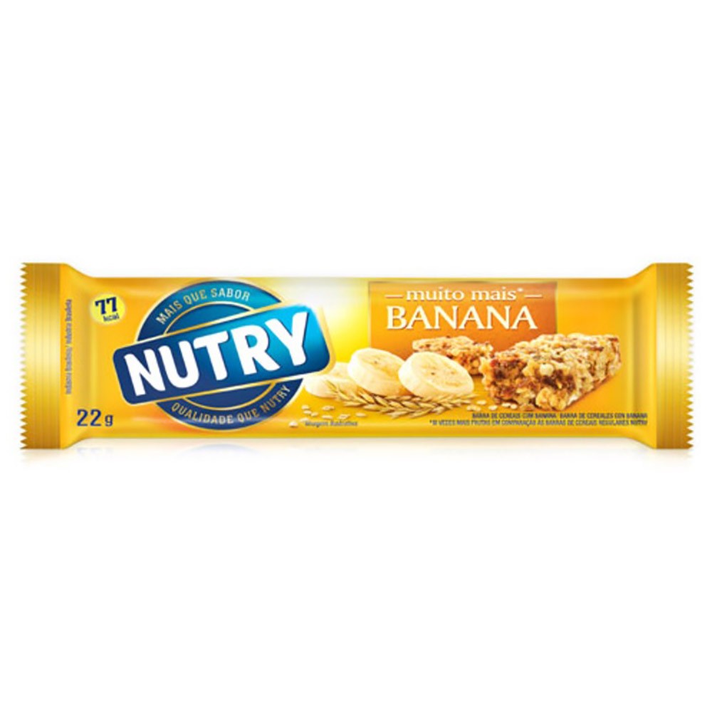 Barra Cereal Nutry Light Banana 25g - Embalagem Com 24 Unidades