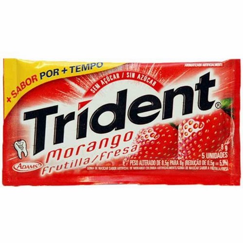 Chiclete Trident Morango