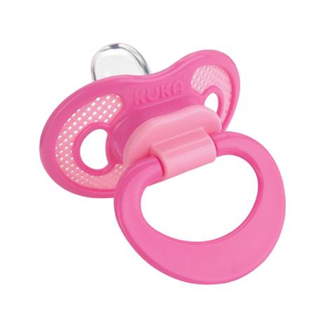 Chupeta Kuka 62537 Fase 1 Silicone Ventilada Argola Rosa