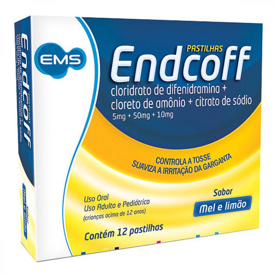 Endcoff 12 pastilha Sabor Mel e Limao