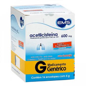 Acetilcisteina Granulado 600mg 16 envelopes com 5g