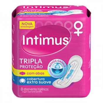 Absorvente Intimus Tripla Protecao Extra Suave com Abas  8 unidades