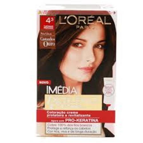 Tintura Permanente Imedia Excellence Creme 4.3 Castanho Iluminado