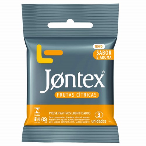 Preservativo Jontex Frutas Cítricas com 3 unidades