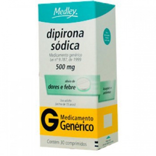 Dipirona Sodica 500mg com 30 Comprimidos