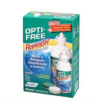 Kit Opti Free Replenish 300ml - Grátis Embalagem com 120mL + Estojo para Lentes