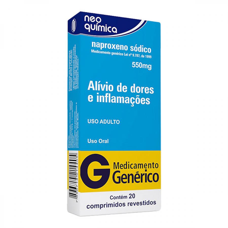 Naproxeno Sodico 550mg 20 Comprimidos