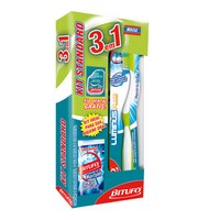Kit Bitufo Standard Com Escova + Gel Dental + Fio Dental