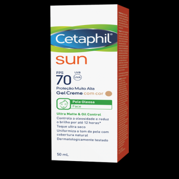 CETAPHIL SUN FPS70 GEL CREME COM COR 50ML