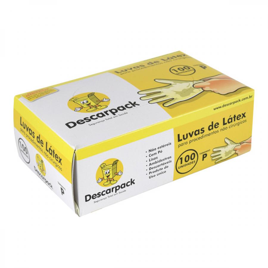 Luva Latex Descarpack Talco P 100 unidades