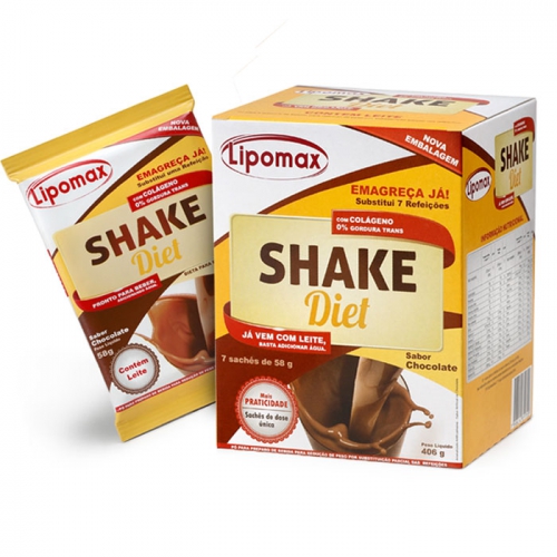 LipoMax Diet Shake Chocolate Com 7 Unidade 58g