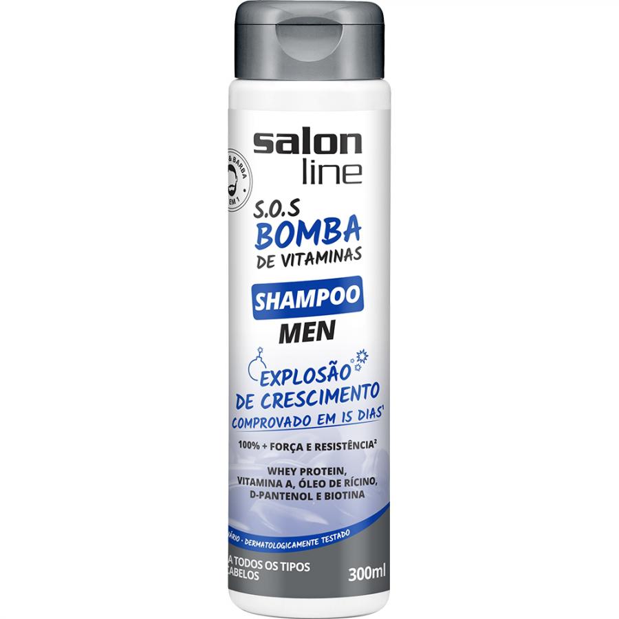 SALON LINE MEN SOS BOMBA CRESCIMENTO SHAMPOO 300ML