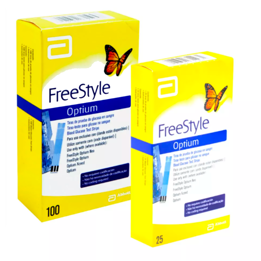 TIRA PARA TESTE FREESTYLE OPTIUM C/100 GRATIS 25